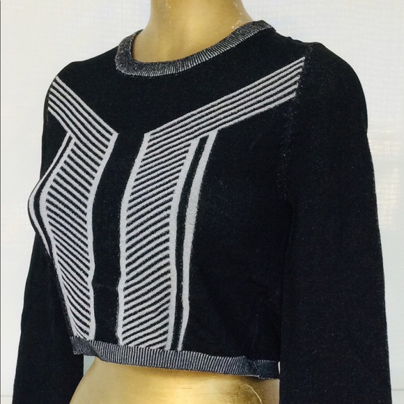 SALE!  NWT ELEVEN PARIS LA Collection Cropped SWEATER M - Picture 7 of 16